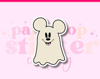Mickey Mouse Ghost Sticker, Disney Halloween Party