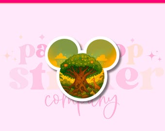 Animal Kingdom Vinyl Sticker, Disney Parks, 2x2 inch