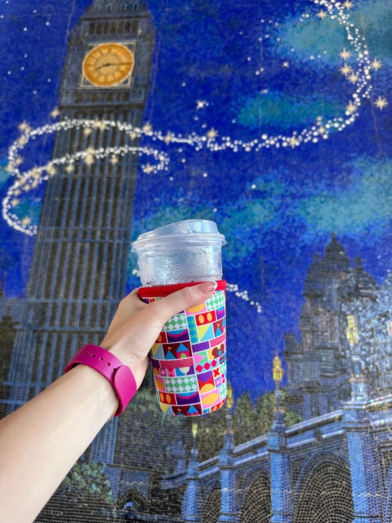 Disney Parks Drink Cozie | Geometric Theme Park Neoprene Cup Sleeve