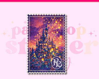 Disney Riviera Resort Mural Sticker, Tangled Floating Lantern Mosaic Skyliner Sticker