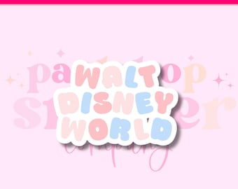 Walt Disney World Sticker, Weatherproof Vinyl Laptop Decal