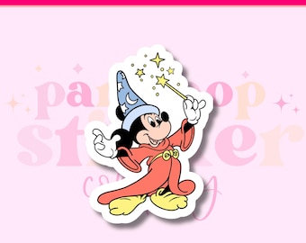 Sorcerer Mickey Sticker: Fantasia Wizard Hat Vinyl Decal