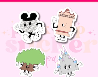 Disney Parks Icon Sticker Pack | Waterproof Vinyl WDW Stickers