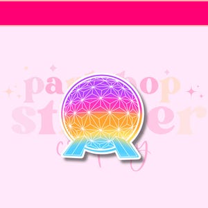 Spaceship Earth Sticker︱Matte Weather and Water Resistant Laptop and Water Bottle Sticker