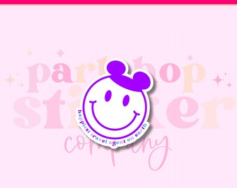 Disney Travel Agent Sticker, Happiest on Earth, Matte Water Resistant