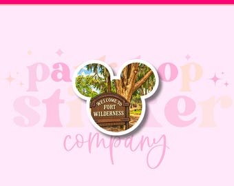 Fort Wilderness Sticker, Disney Resort, Water resistant Matte Laptop Decal