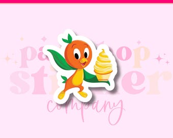 Orange Bird Dole Whip Sticker | Waterproof Vinyl Disney Snack