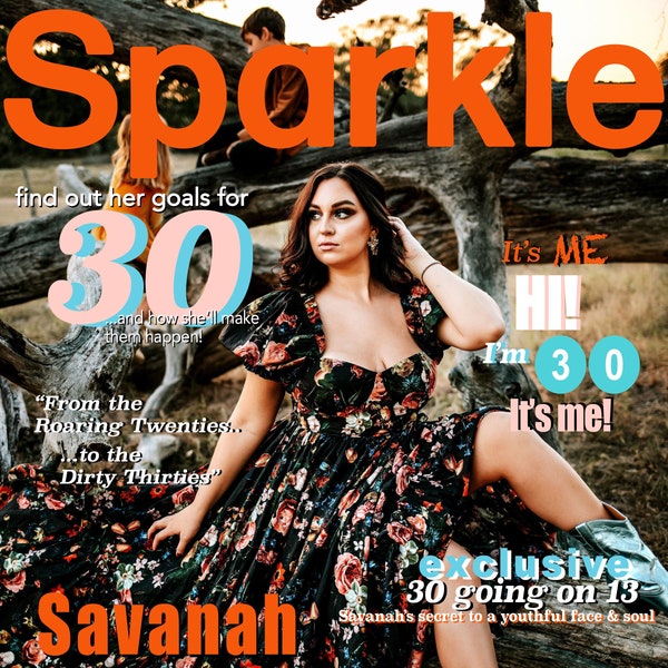 13 Going on 30 Custom Sparkle Magazine Cover