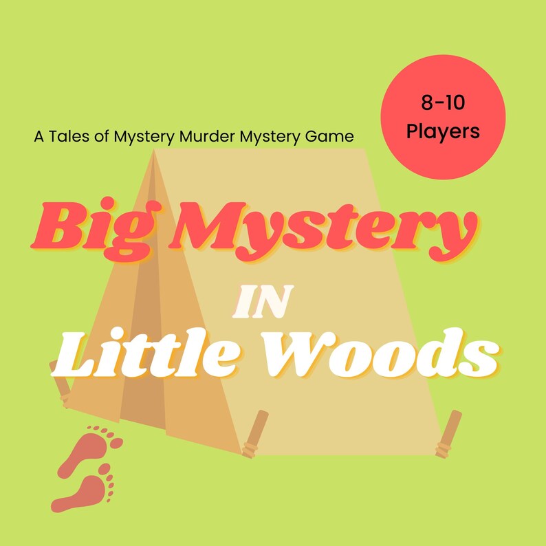 Camping Murder Mystery Party Game big Mystery in Little Woods Instant