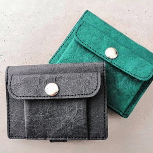 Vegan wallet, washable paper wallet, small wallet, Men wallet, Woman wallet, Eco friendly wallet, No leather wallet