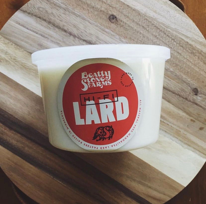 Pure Organic Mangalitsa Gourmet Cooking & Baking Lard. Three Pounds. Corn and Soy free. Non-GMO.