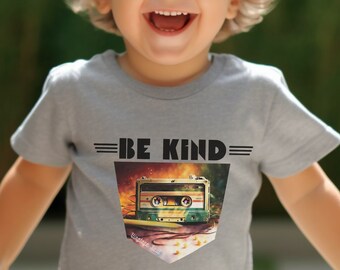 Toddler Be Kind Shirt | Toddler Vintage TShirt | Cassette Tape Shirt | Old Soul | Toddler 80s Shirt