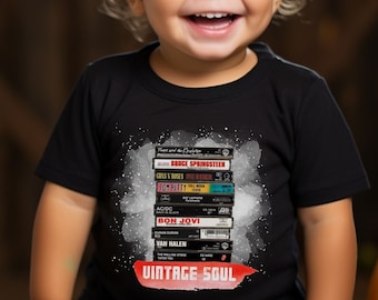 Toddler Cassette Tape Shirt | Baby Band Tee | Vintage Tshirt | Old Soul | Rock Band Shirt | 80s Music Shirt | Kids 80s Shirt