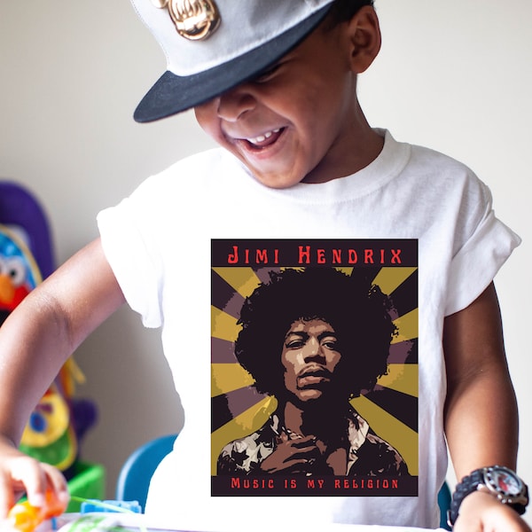 Kids Jimi Hendrix TShirt | Rock Music | Band Shirt | Concert Tee | Legend Tshirt | Woodstock Shirt | Kids Jimi Hendrix Shirt