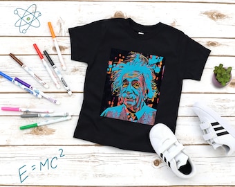 Einstein Toddler Tshirt | Einstein T- Shirt | Icon Art | E=MC2