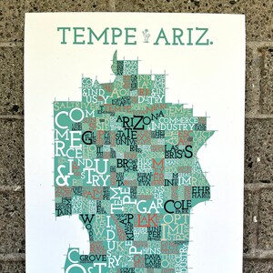Tempe, Arizona, limites de la ville (ASU), carte du quartier Impression artistique