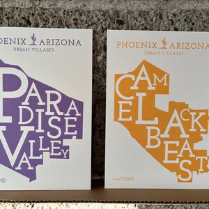 Phoenix, Arizona, Urban Villages Kaarten 5x7 Art Print