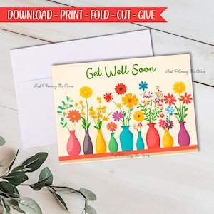 Get Well Card - DIGITAL Download - Printable Get Well Card - Printable Get Well Soon- Printable Card - Feel Better Soon Card - Greeting Card
