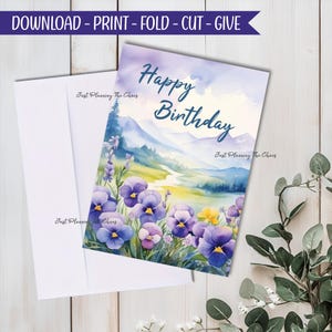 Cartão de Feliz Aniversário - Download DIGITAL - Cartão de Aniversário para Imprimir - Feliz Aniversário para Imprimir - Cartão para Imprimir - Cartão de Aniversário - Cartão de Felicitações