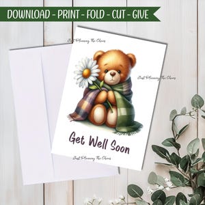 Get Well Card - DIGITAL Download - Printable Get Well Card - Printable Get Well Soon- Printable Card - Feel Better Soon Card - Greeting Card