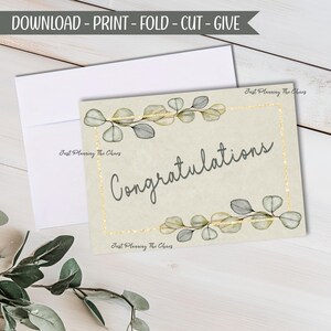 Congratulations Card - DIGITAL Download - Printable Congratulations Card - Printable Card - Printable Greeting Card - Greeting Card