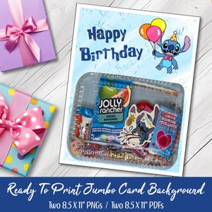 Fond de carte Jumbo - Carte d'anniversaire - Imprimable - Téléchargement instantané - Carte d'anniversaire Jumbo - Cadeau d'anniversaire - Carte géante