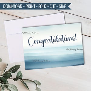 Congratulations Card - DIGITAL Download - Printable Congratulations Card - Printable Card - Printable Greeting Card - Greeting Card