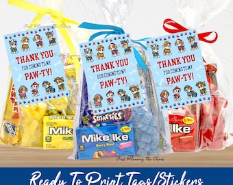 Birthday Favor Tag - Birthday Tag - Birthday Sticker -  Birthday Gift Tag - Birthday Treat Tag - Birthday Goodie Bag - Printable Tag