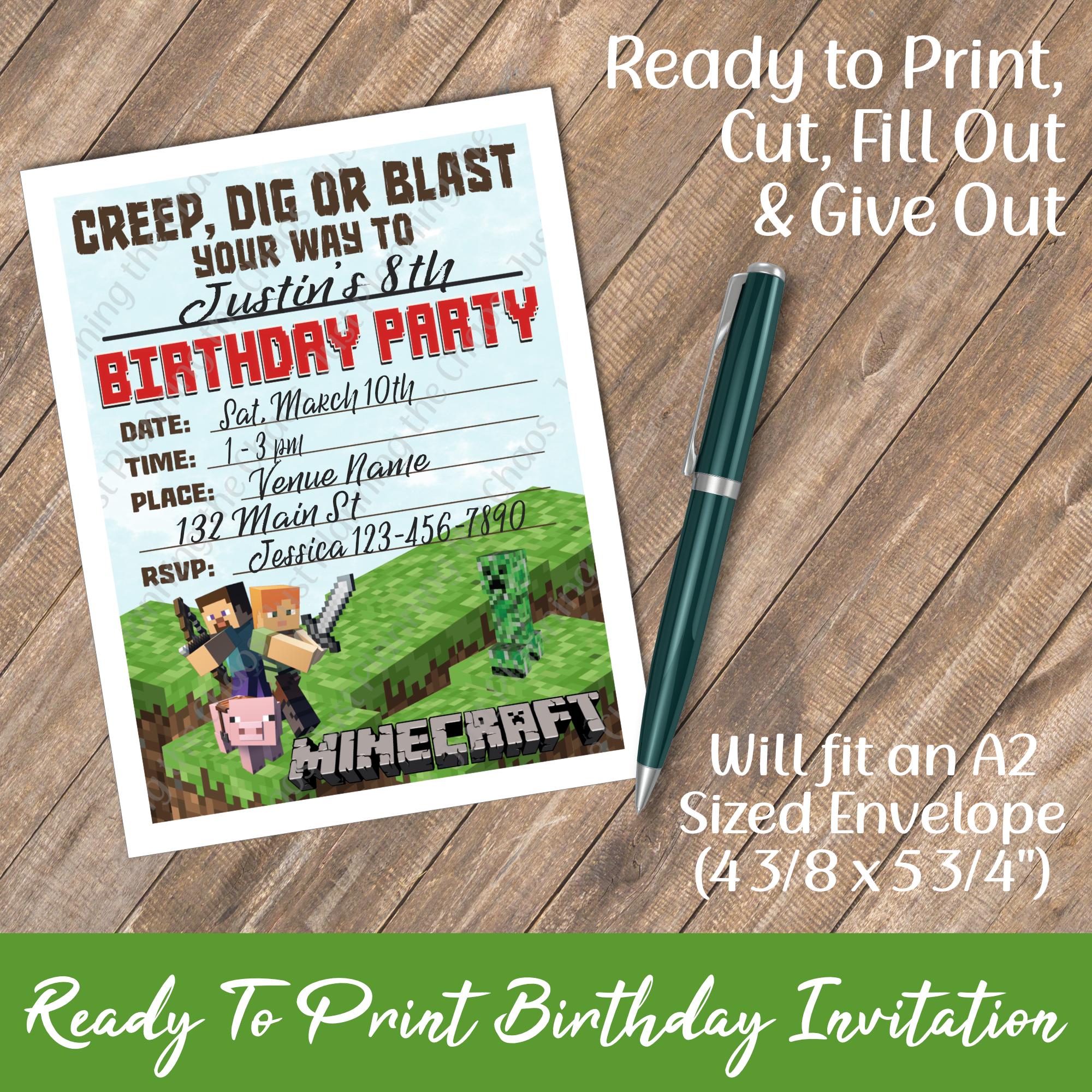 Printable Birthday Invite