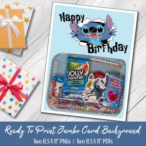 Fond de carte Jumbo - Carte d'anniversaire - Imprimable - Téléchargement instantané - Carte d'anniversaire Jumbo - Cadeau d'anniversaire - Carte géante