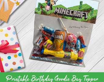 Birthday Treat Bag Topper - Birthday Bag Topper - Birthday Goodie Bag -Printable Bag Topper - Birthday Instant Download - Birthday Printable