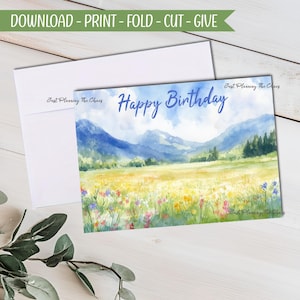 Happy Birthday Card - DIGITAL Download - Printable Birthday Card - Printable Happy Birthday - Printable Card - Birthday Card - Greeting Card