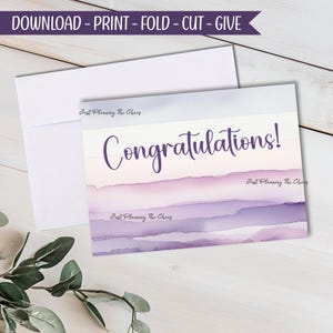 Congratulations Card - DIGITAL Download - Printable Congratulations Card - Printable Card - Printable Greeting Card - Greeting Card