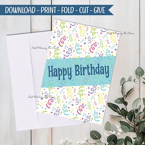Happy Birthday Card - DIGITAL Download - Printable Birthday Card - Printable Happy Birthday - Printable Card - Birthday Card - Greeting Card