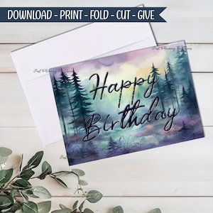 Happy Birthday Card - DIGITAL Download - Printable Birthday Card - Printable Happy Birthday - Printable Card - Birthday Card - Greeting Card