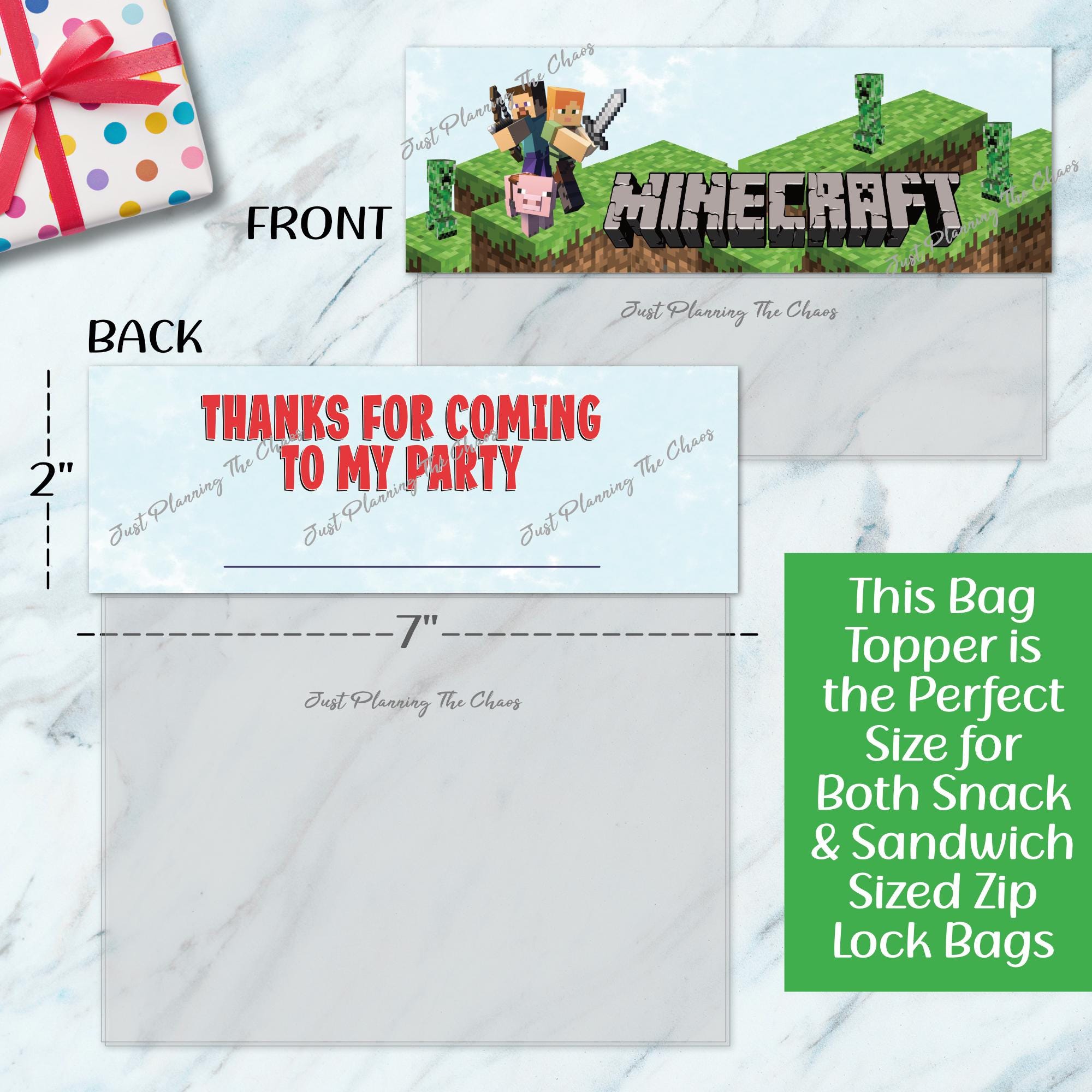 Printable Birthday Treat Bag Topper