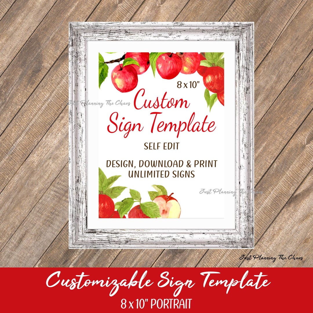 Customize Printable Sign Customizable Sign, 8x10