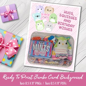 Jumbo Card Background - Birthday Card - Printable - Instant Download - Jumbo Birthday Card - Birthday Present - Giant Card