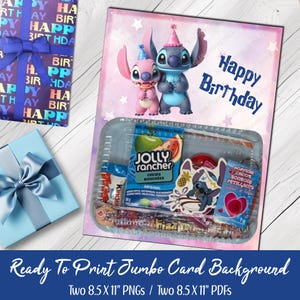 Fond de carte Jumbo - Carte d'anniversaire - Imprimable - Téléchargement instantané - Carte d'anniversaire Jumbo - Cadeau d'anniversaire - Carte géante