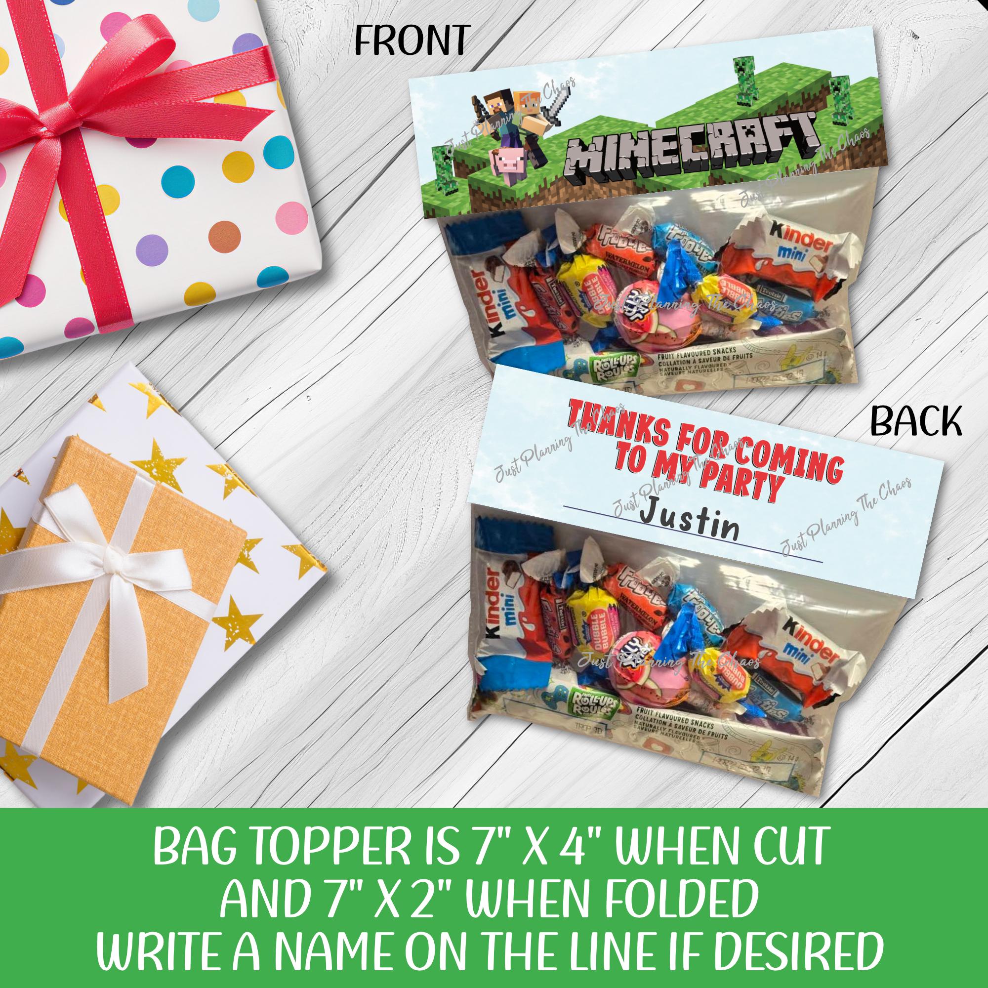 Printable Birthday Treat Bag Topper