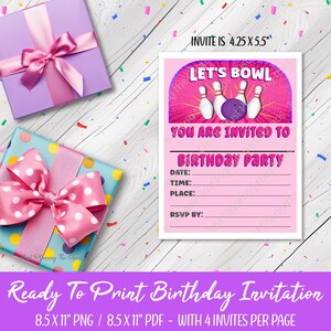 Birthday Invitations, Printable, Instant Download, Kids Birthday, Birthday Invitations, Blank invitations, Ready To Print, Fill In Invite