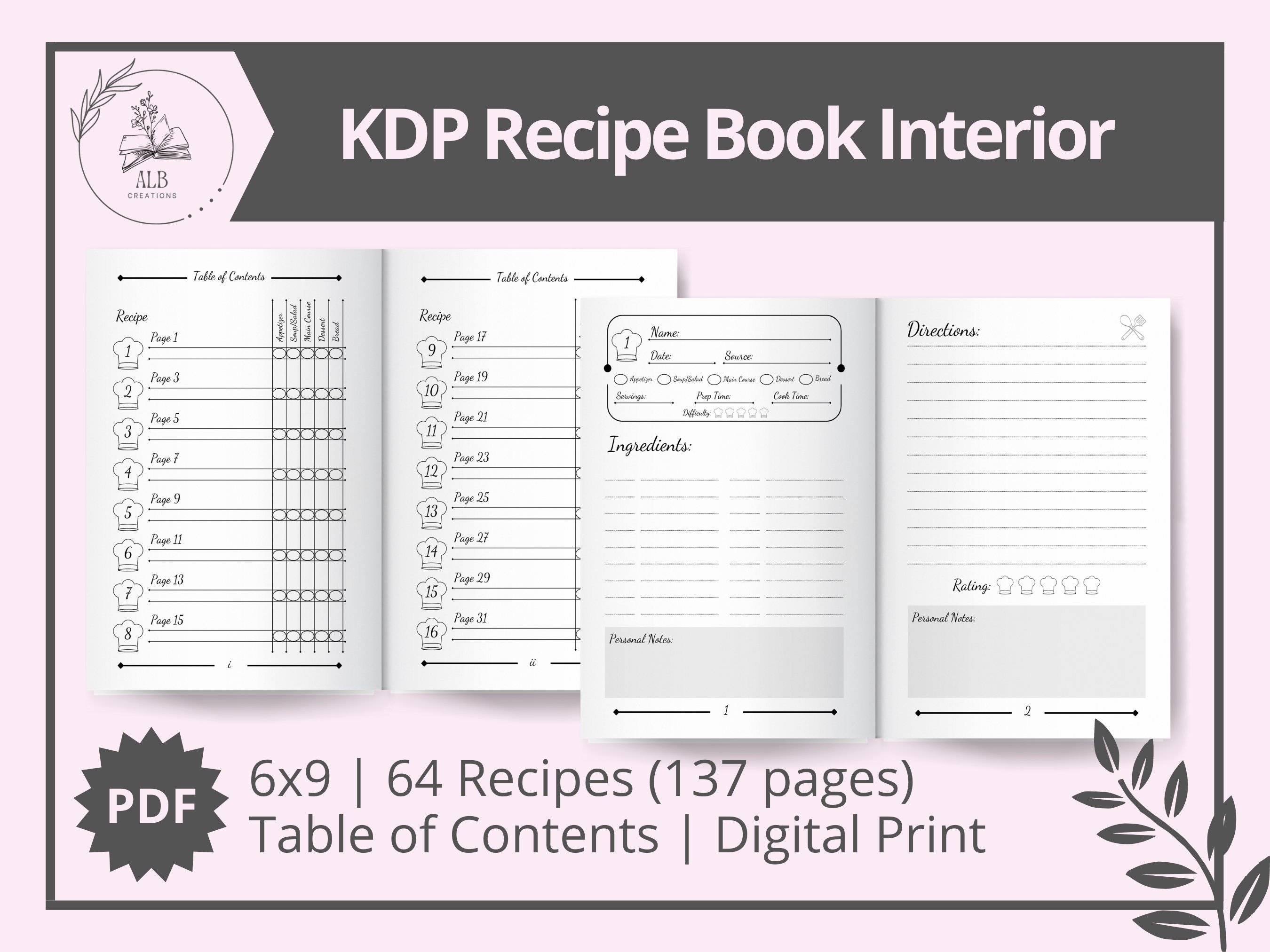Homemade Booklet Content Page Example.pdf Recipe Book Table Of Contents Template