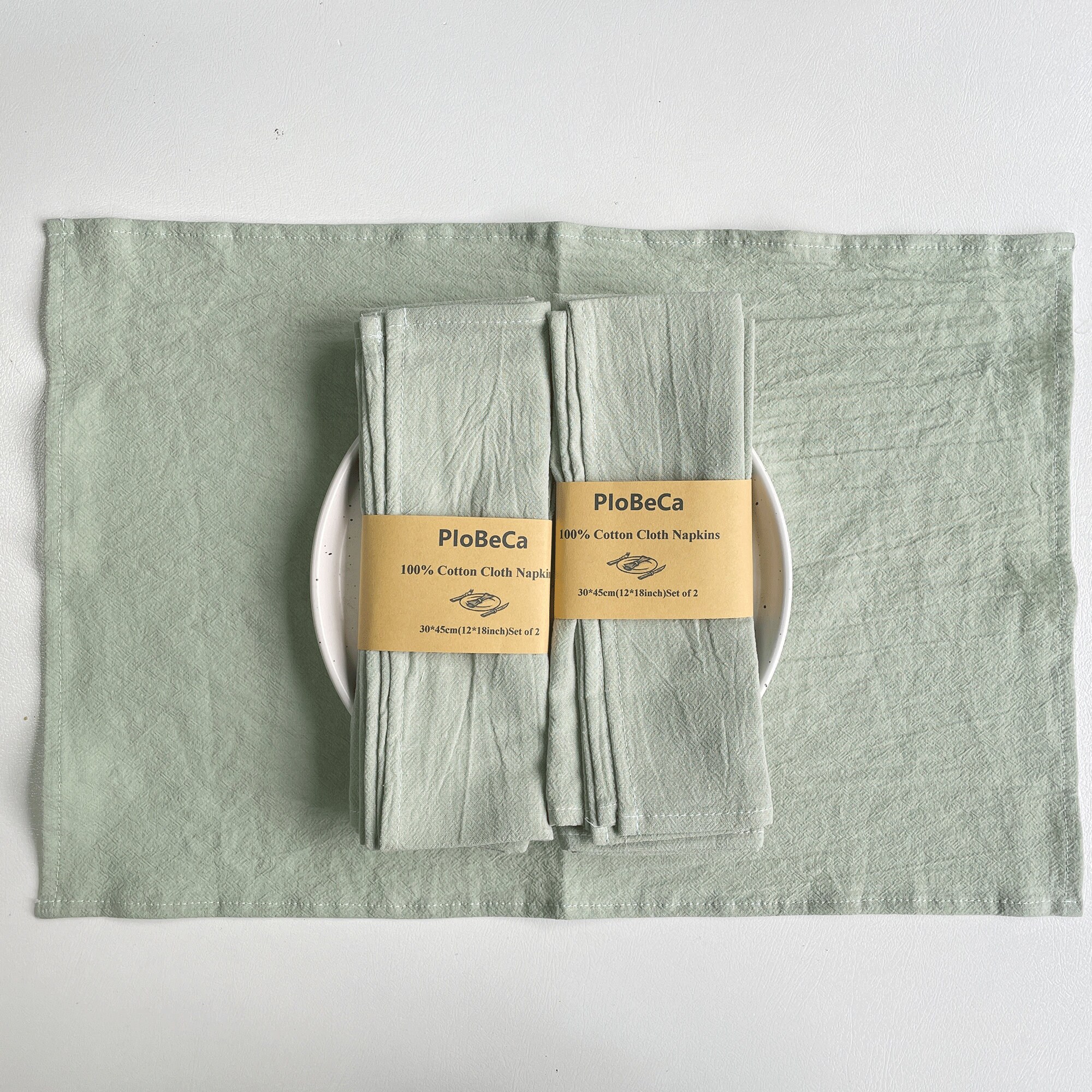 Set of 6/24/48 Pcs Napkins, Sage Green Napkins, Christmas Gift, Cotton