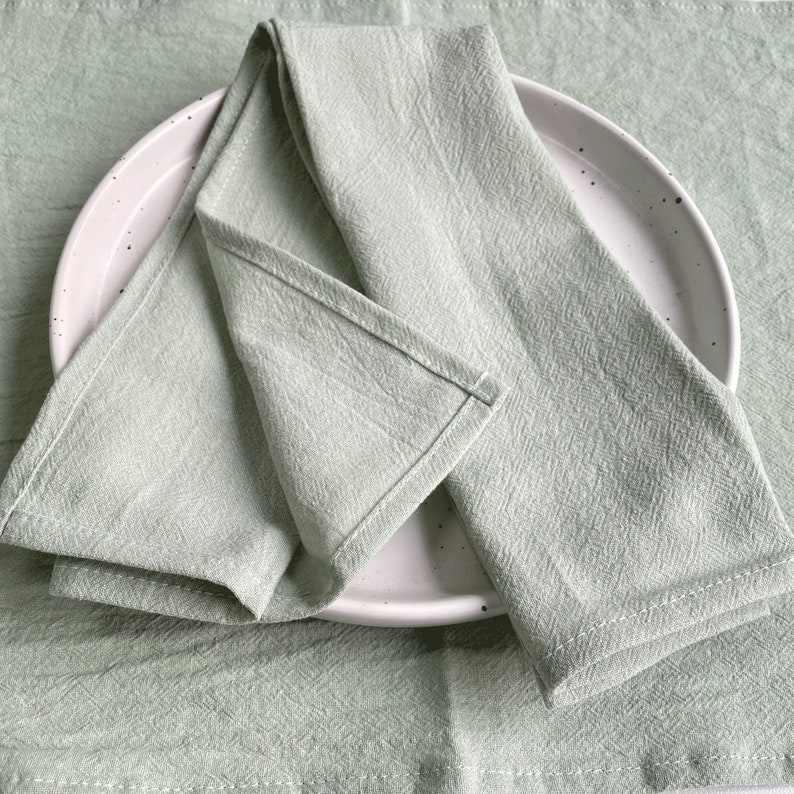 Set of 6/24/48 Pcs Napkins Sage Green Napkins Christmas Etsy UK