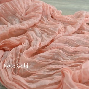 Cheesechoth table Runner Rose gold Flowing Boho Wedding Runner Centerpiece Gauze Wedding Tablel Decor