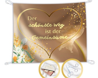 Hochzeitsherz zum Ausschneiden, Herz zum Ausschneiden Hochzeit, Standesamt Überraschung ,Bettlaken Hochzeit ausschneiden