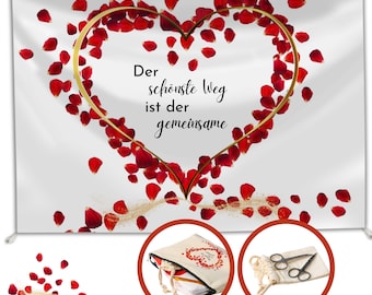 Wedding heart for cutting out | Wedding arch tradition | Heart-shaped sheet for wedding | Registry office surprise