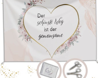 Hochzeitsherz zum Ausschneiden | Spalier Hochzeit Brauch | Herzlaken Trauung | Standesamt Überraschung