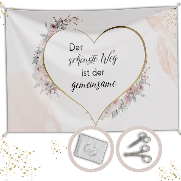 Hochzeitsherz zum Ausschneiden, Herz zum Ausschneiden Hochzeit, Standesamt Überraschung ,Bettlaken Hochzeit ausschneiden