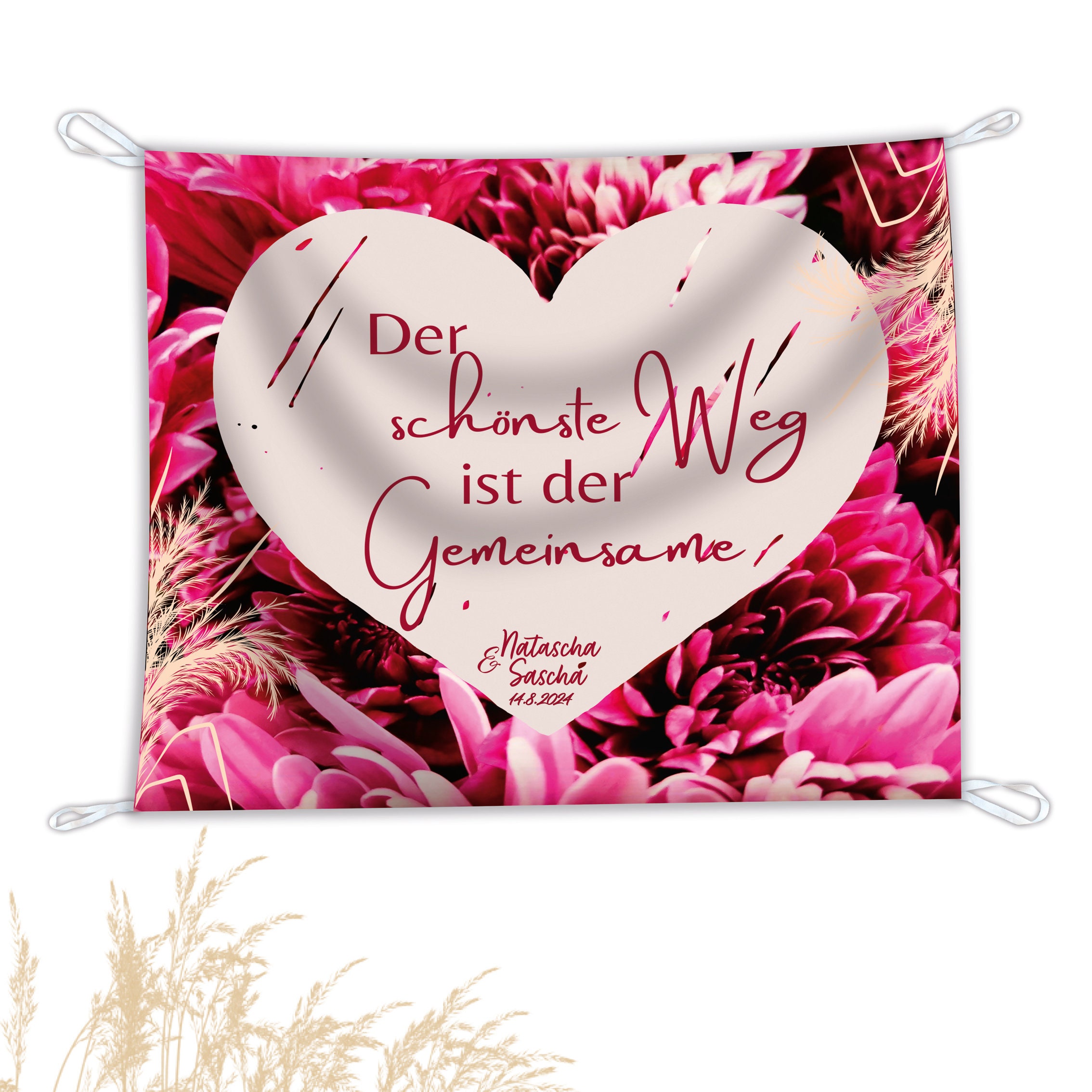 Hochzeitsherz Zum Ausschneiden 180x200cm - Romantische Deko Für Die Trauung